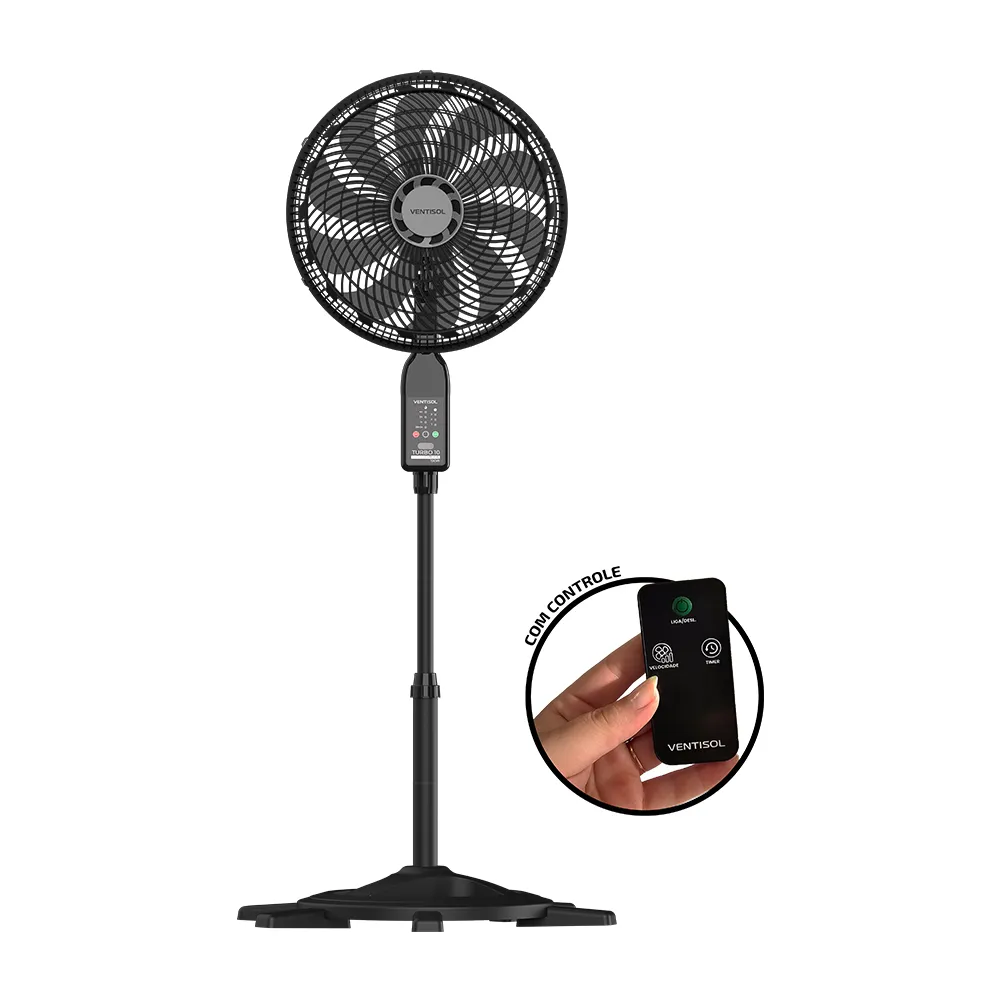 Ventilador De Coluna Ventisol Turbo 10P 50cm, C/Controle